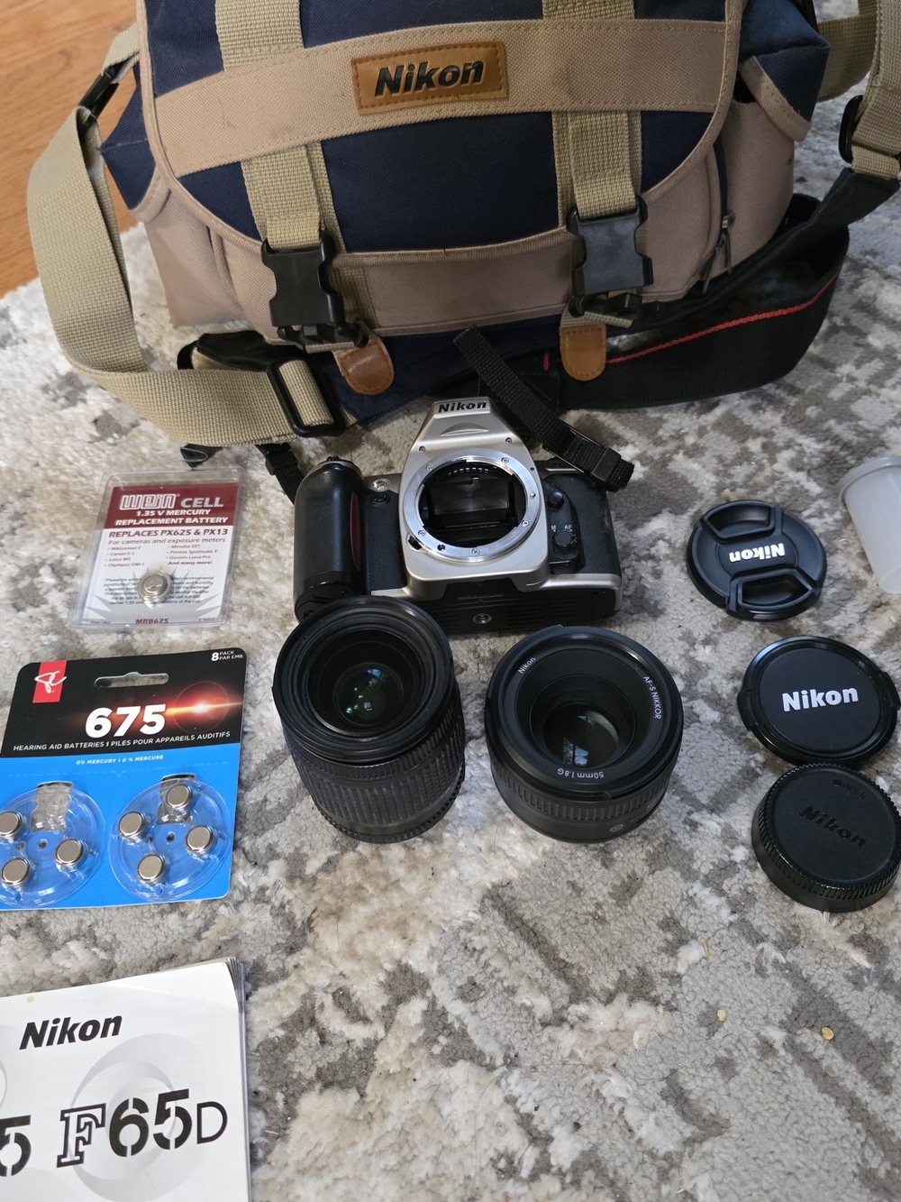 Nikon F65 35mm Film SLR Camera w/ AF 28-80mm f/3.5-5.6g and AF-S 50mm f1.8g